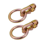 2Pcs L Track Anchor Track Rail Double Stud Fitting w/rings BS 2720 KG / 6000 lbs