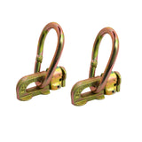 2Pcs L Track Anchor Track Rail Double Stud Fitting w / Pear ring BS 5000 lbs