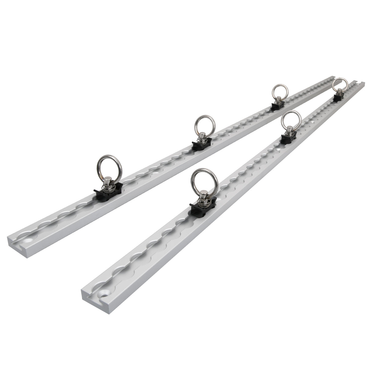 2Tracks 1M L 6Rings Track Anchor Tie Down Lashing Point Kit Heavy Duty