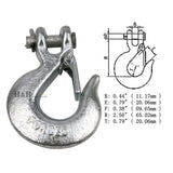 1/4" Clevis Slip Chain Hook With Latch Drop Forged Alloy Steel