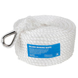 10mm x 50M Anchor Marine Rope Boat Mooring Line Stainless Steel Thimble