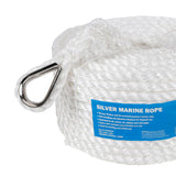 10mm x 50M Anchor Marine Rope Boat Mooring Line Stainless Steel Thimble