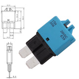 15A AMP 12V Circuit Breaker Replaces STD Blade Fuse Manual Reset