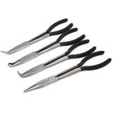 4 pcs 11" Long Reach Plier Pliers Set 45° 90°  Bent Nose Ring  Pliers