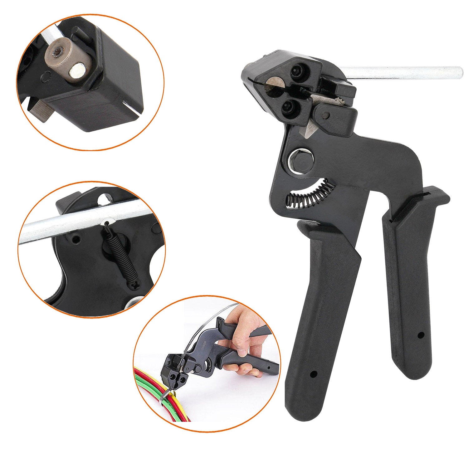 Heavy Duty Stainless Steel Cable Tie Gun Auto Tightener Tensioner Cutter