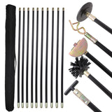 Drain Cleaner 10 Rod Zinc Alloy Connector 4 Spare Heads T Swivel Handle Manholes