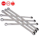 14pcs Cr-V Aviation Extra long spanner Double Ring Single Ratchet Wrench 8-19mm