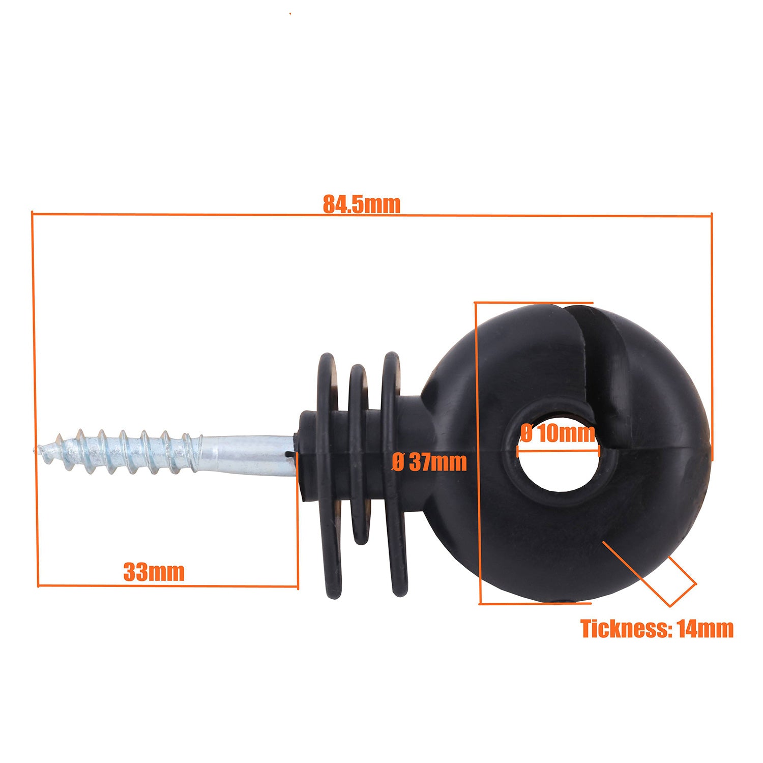 Hi Quality 100 Screw In Insulator polyrope Ring Farm Electric Fence Wood Timber