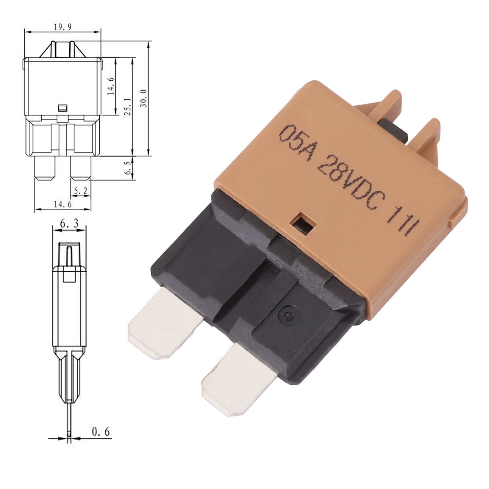 5A STD Blade ATC Type Manual Reset Circuit Breaker – Reliable Automotive Protection