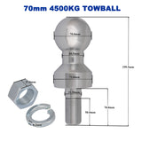 4500KG Forged Ball Mount 4" Drop  2" x 2"  Hitch Tow Bar Tongue 70mm Tow Ball