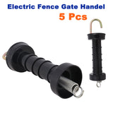 5 Pcs Electric Fence Gate Handle Insulated Spring Handles Black