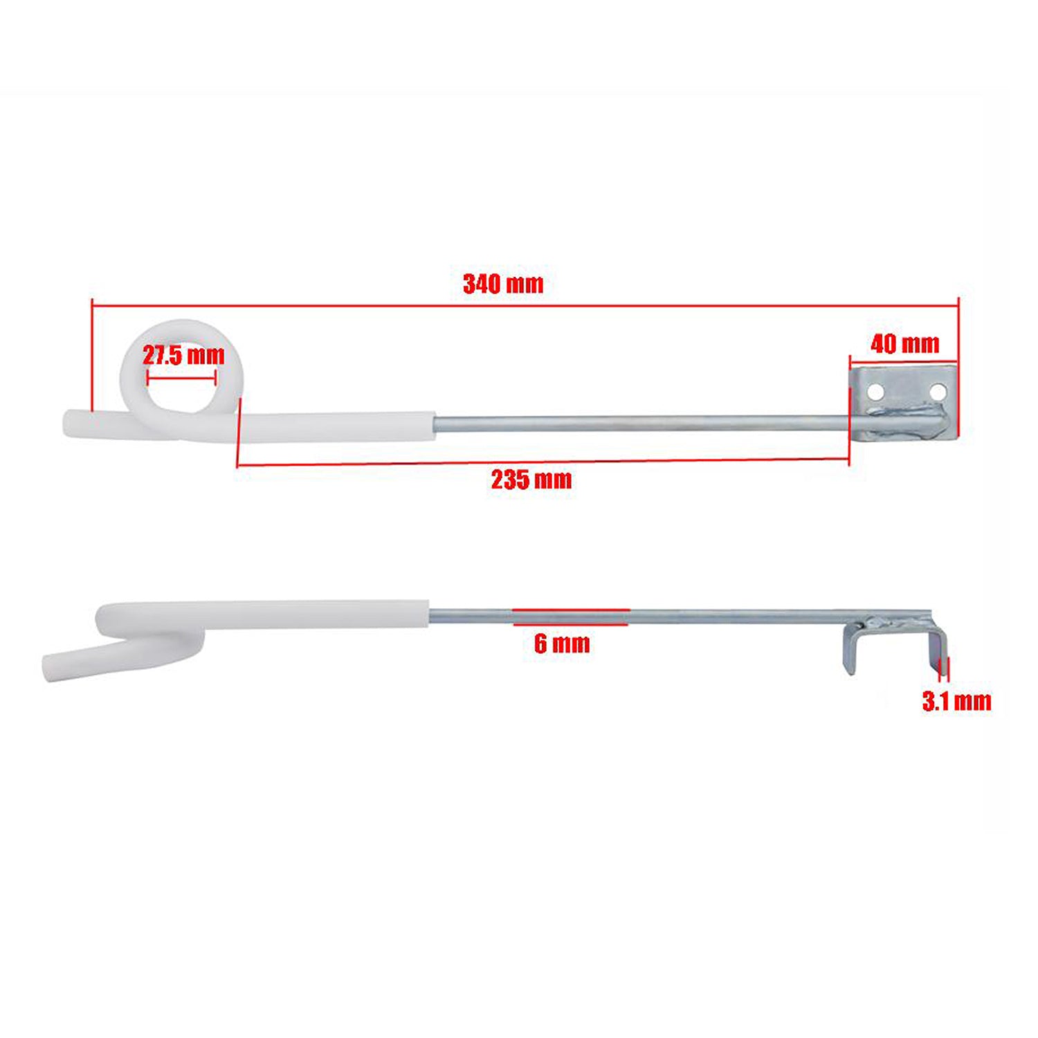 10X 340mm Offset Pigtail Insulator Outrigger  Electric Fence Star Picket Post