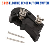 3X Electric Fence Cut Out Switch Insulator On off Fence Wire Energiser Poly
