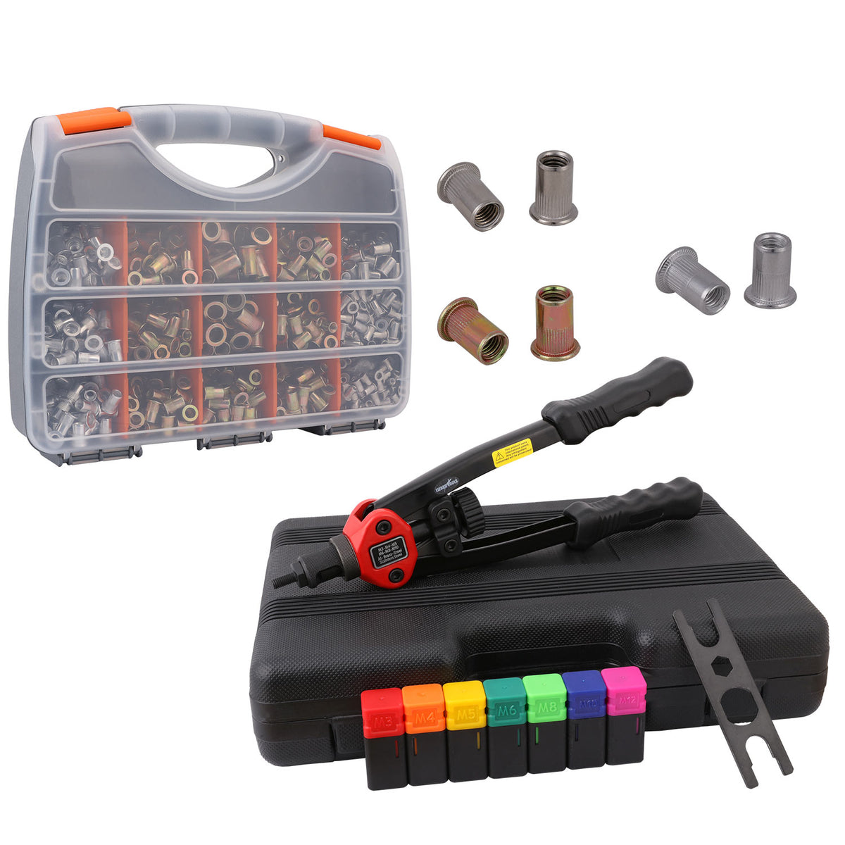 1660 pcs Rivnut Rivet Nut  Riveter Nutsert Gun Tool Kit