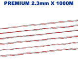 2.3mm X 1000M Electric Fence Rope Wire Poly Polywire 10 Strands SS Polyrope