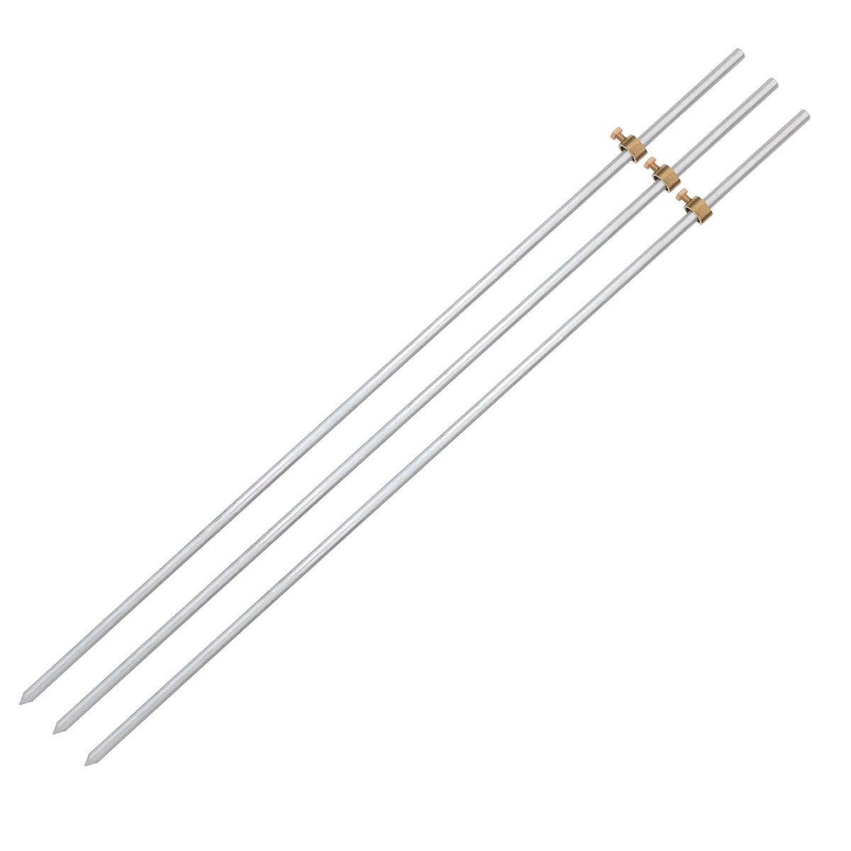 3 pcs Electric Fence Earth Rod Galvanised Steel Grounding Spike Stake BrassClamp