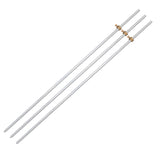 3 pcs Electric Fence Earth Rod Galvanised Steel Grounding Spike Stake BrassClamp