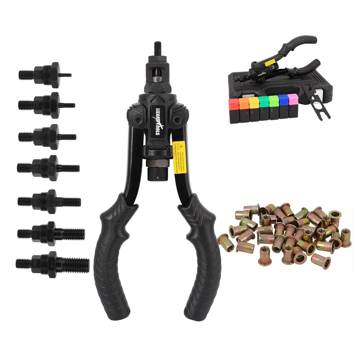 230 Pcs Upgraded Rivnut Rivet Nut  Riveter Nutsert Gun Tool Kit