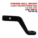 4500KG Forged Ball Mount 6" Drop  2" x 2"  Hitch Tow Bar Tongue 70mm Tow Ball