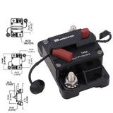 2x140AMP Circuit Breaker Dual Battery IP67 Waterproof 12V 24V Fuse Manual Reset