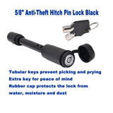 5/8" Hitch Pin Lock S Type Anti-Theft Tow Bar Tongue Lock Extra Long with 2 hole