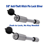 5/8" Hitch Pin Lock S Type Anti-Theft Tow Bar Tongue Lock Silver Tow Bar Tongue