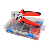 1500 Pcs Bootlace Ferrule Crimper kit 0.25-6mm² Cord End Ratchet Hexagonal