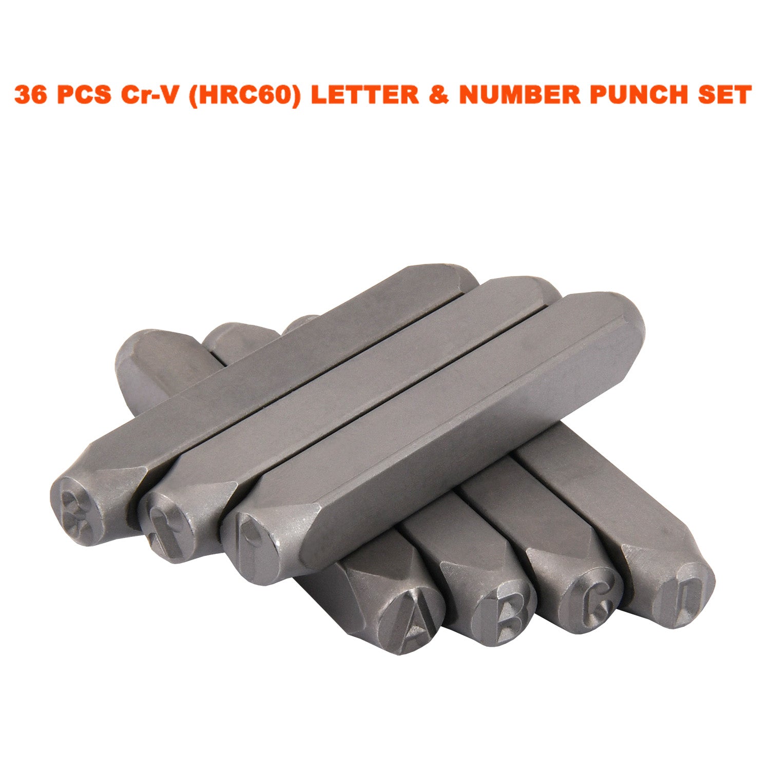 8mm Letter Number Stamp Punch Set HRC60 36 pcs