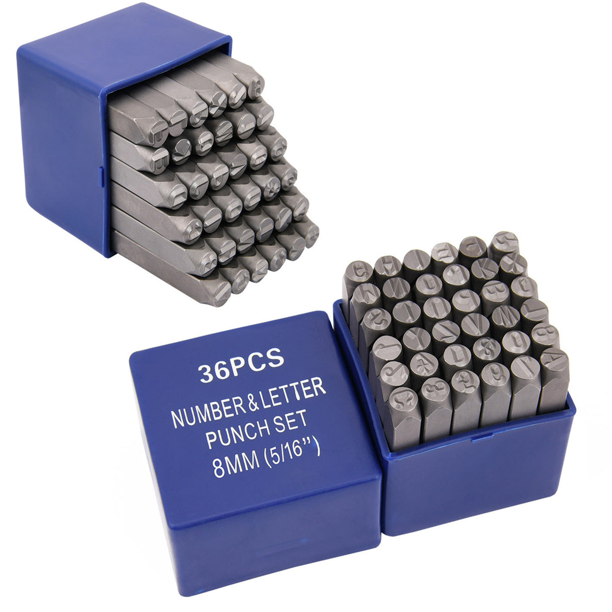 8mm Letter Number Stamp Punch Set HRC60 36 pcs