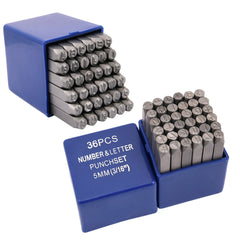 5mm Letter Number Stamp Punch Set HRC60 36 pcs