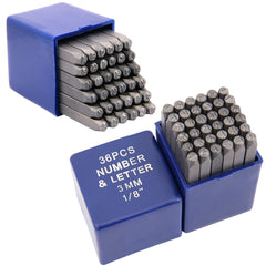 3mm Letter Number Stamp Punch Set HRC60 36 pcs