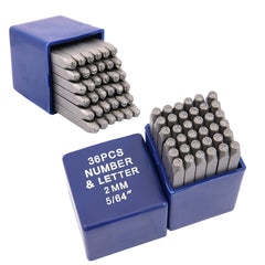 2mm Letter Number Stamp Punch Set HRC60 36 pcs