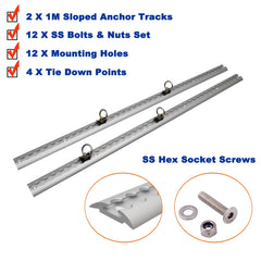 1M 2Tracks +4Rings Sloped Edges Anchor Track