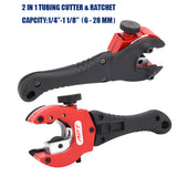 APT Taiwan 2 in 1 Tube Pipe Cutter Ratchet Detachable Handle Tube Cutting 6-28mm