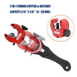 APT Taiwan 2 in 1 Tube Pipe Cutter Ratchet Detachable Handle Tube Cutting 6-28mm