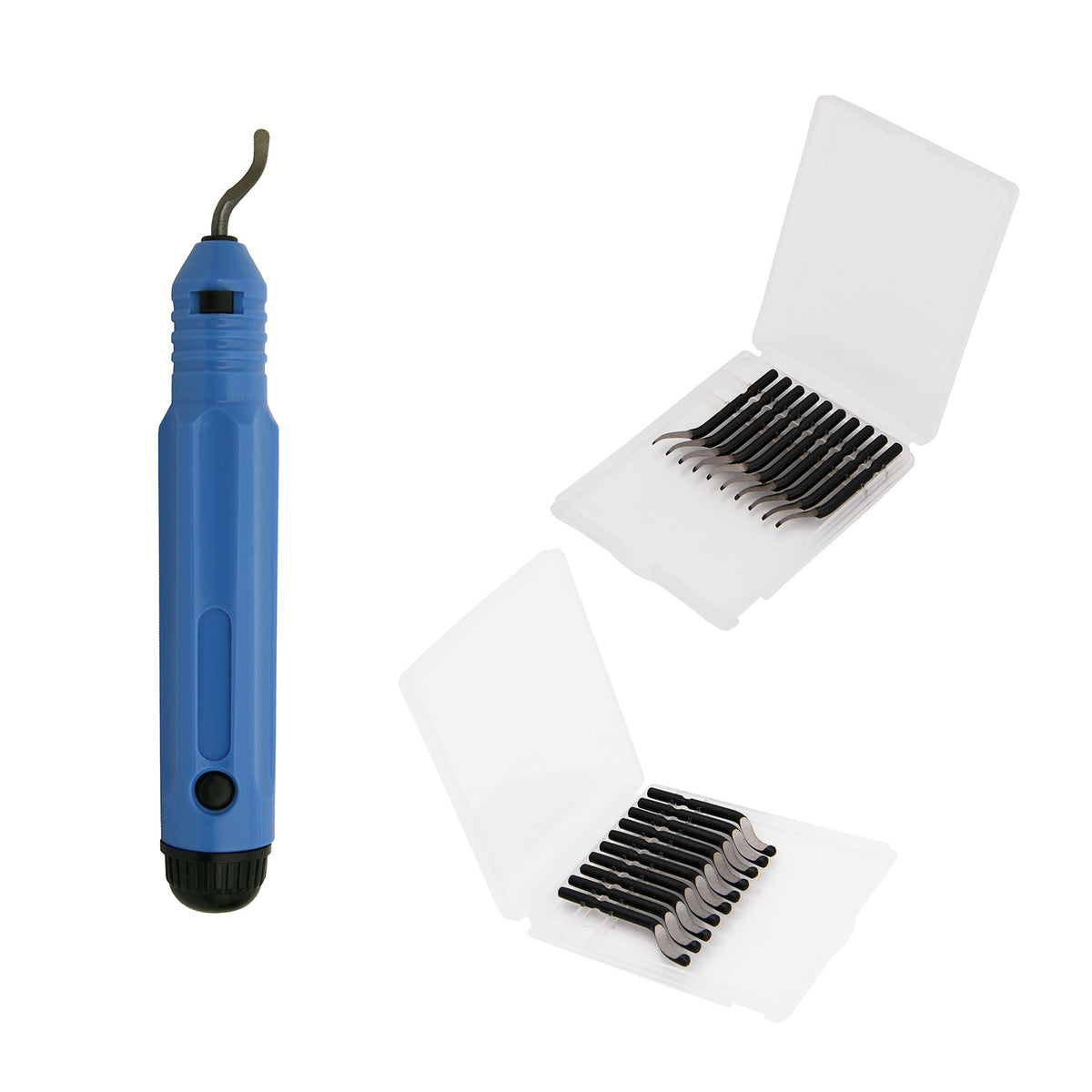 Pocket Deburrer Deburring Tool 365° Swivel Head Blades Tools Steel Plastic