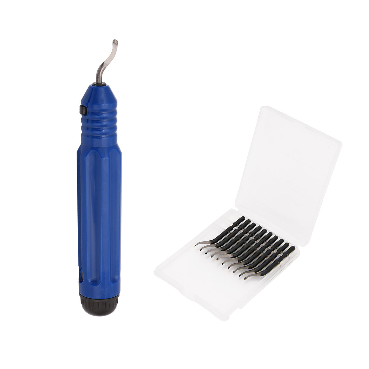 Pocket Deburrer Deburring Tool 365° Swivel Head Blades Tools Steel Plastic