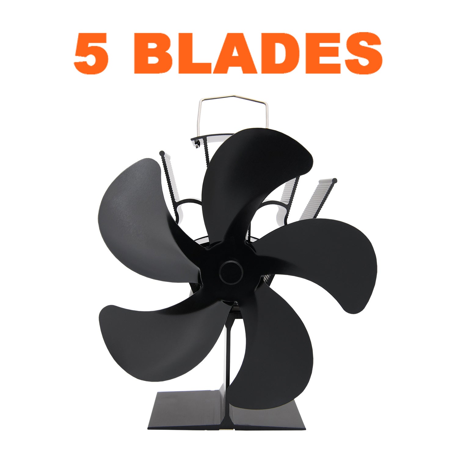 Upgraded 5 / 6 blades Self Powered Stove Fan Heater Fireplace Heat distribution