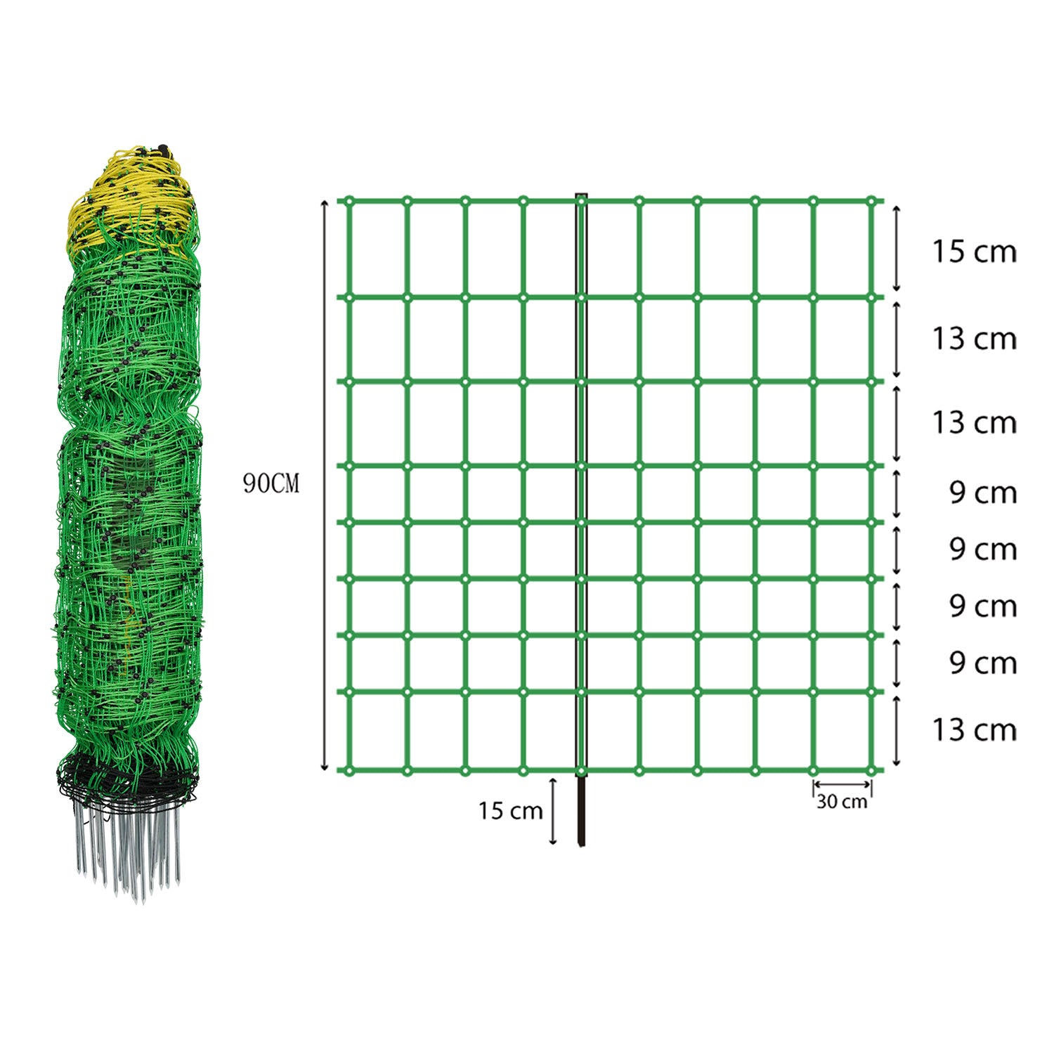 50m x 90cm Sheep Netting Electric Fencing Sheep Goat Calf Containment Farming