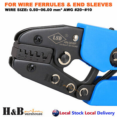 0.5 - 6 mm² Ratcheted Ferrule Bootlace Crimping Tool