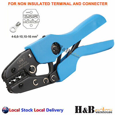 4 - 16 mm² Ratchet Crimper Crimping Tools Pliers Non-Insulated Terminals