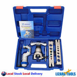 Clutched Flaring Flare Tool Kit Eccentric Cone R410A Tube Cutter Debur Tools