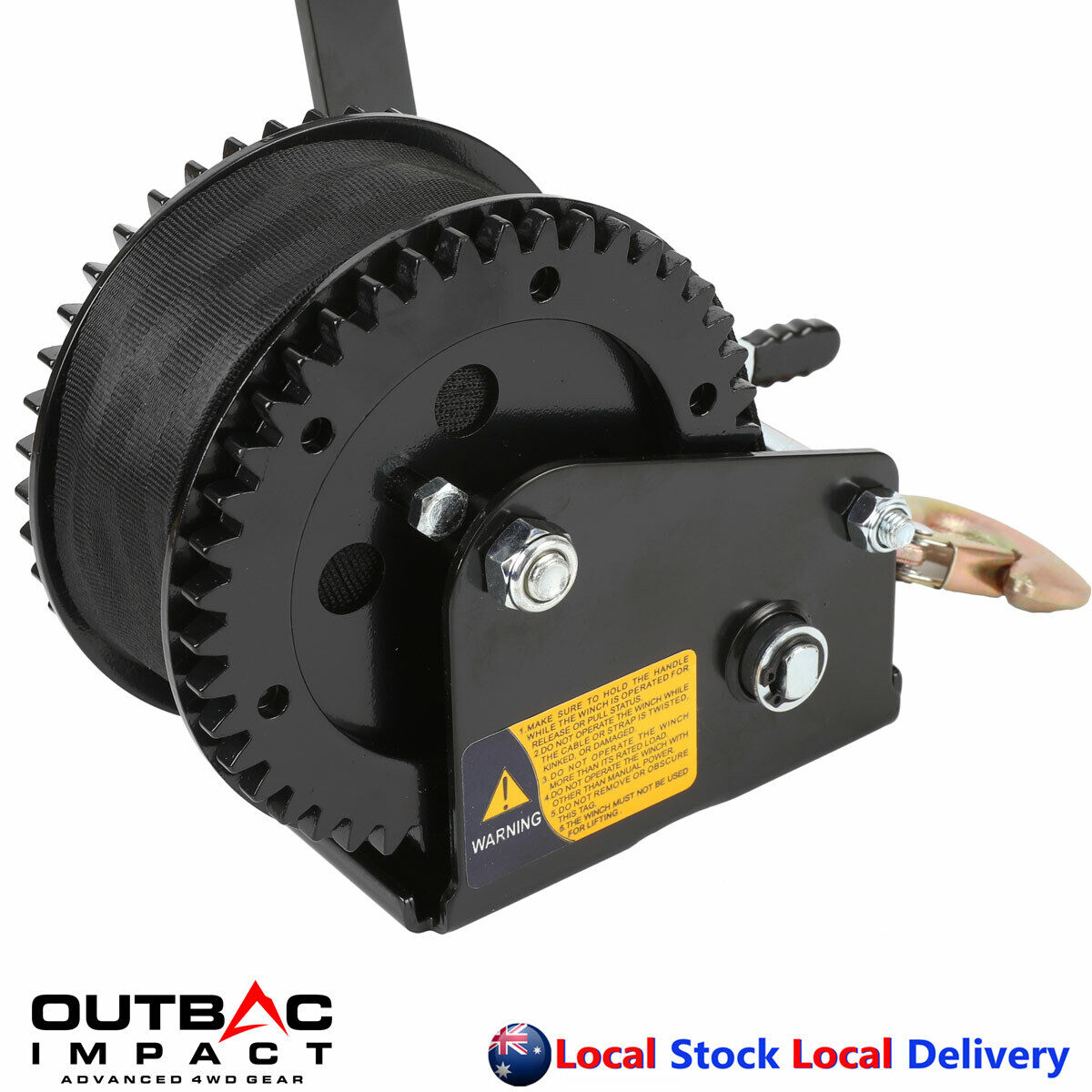 2000 LBS Hand Winch Solid Precise Double Gear Structure Professional Taiwan Made
