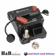 60A AMP Circuit Breaker Dual Battery IP67 Waterproof 12V 24V Fuse Manual Reset