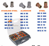 1670 Pcs Rivnut Tool Rivet Nut M3 - M12 Blind Rivnuts Nutsert Assortment