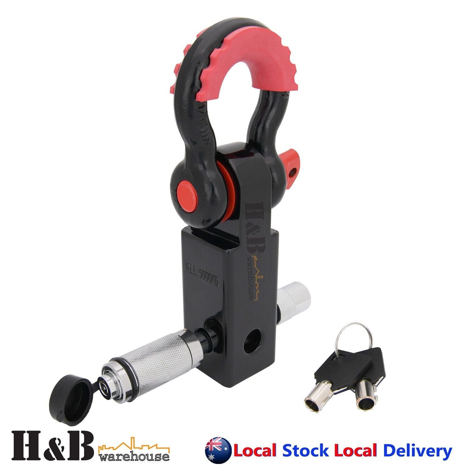 Tow Bar Hitch Receiver Towbar Recovery Hitch Pin Lock Bow Shackle