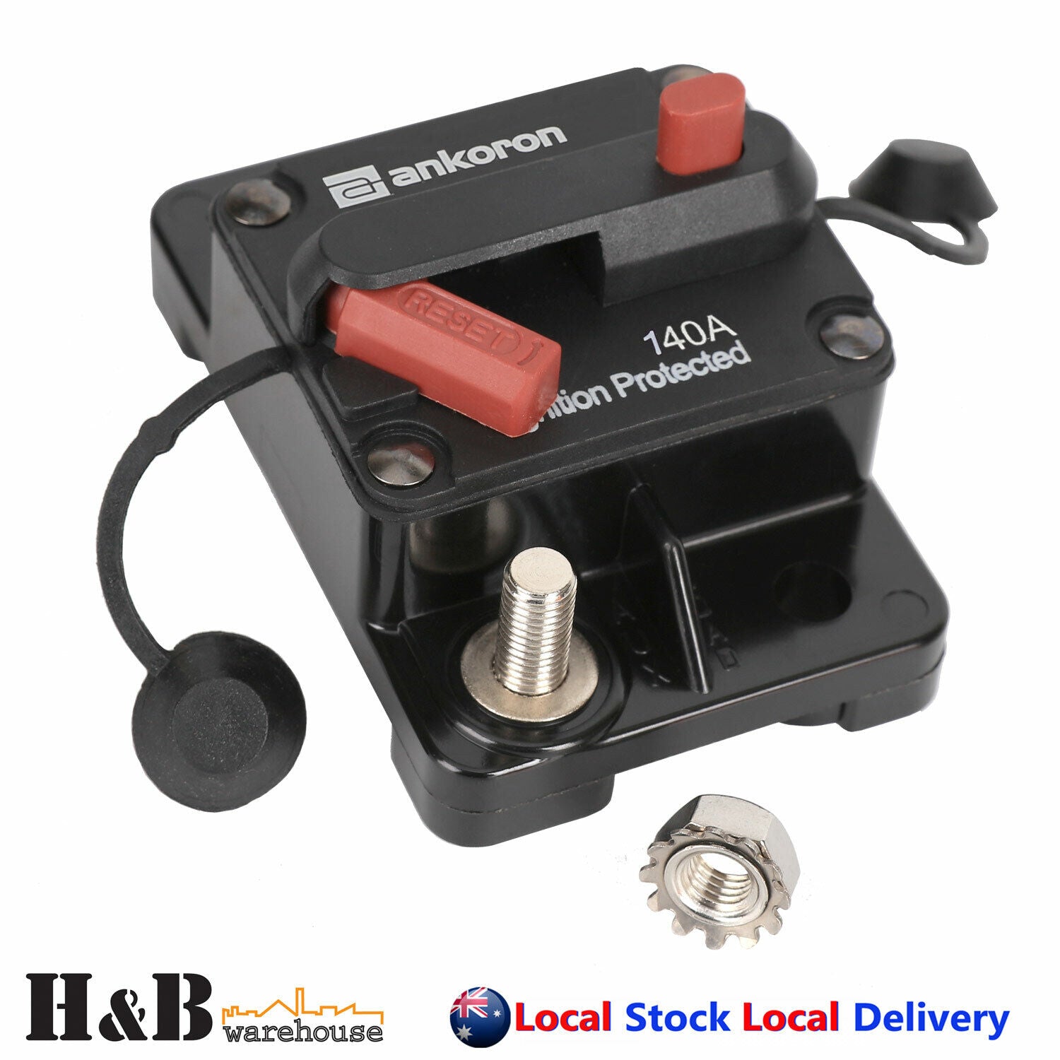 2x140AMP Circuit Breaker Dual Battery IP67 Waterproof 12V 24V Fuse Manual Reset