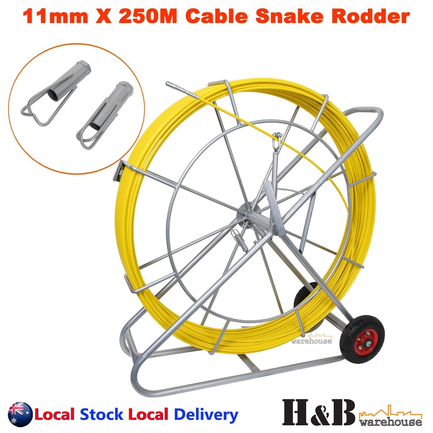 Cable Snake Riser 11mm x 250M Fibreglass cable rodder Telstra NBN Tools Cable Snake Pull ...