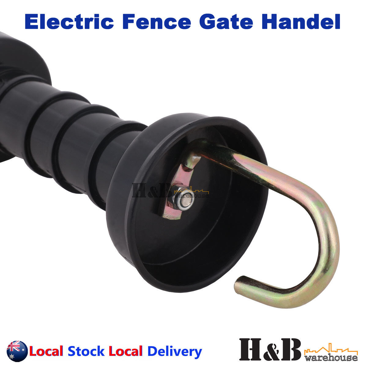10 Pcs Electric Fence Gate Handle Insulated Spring Handles Black