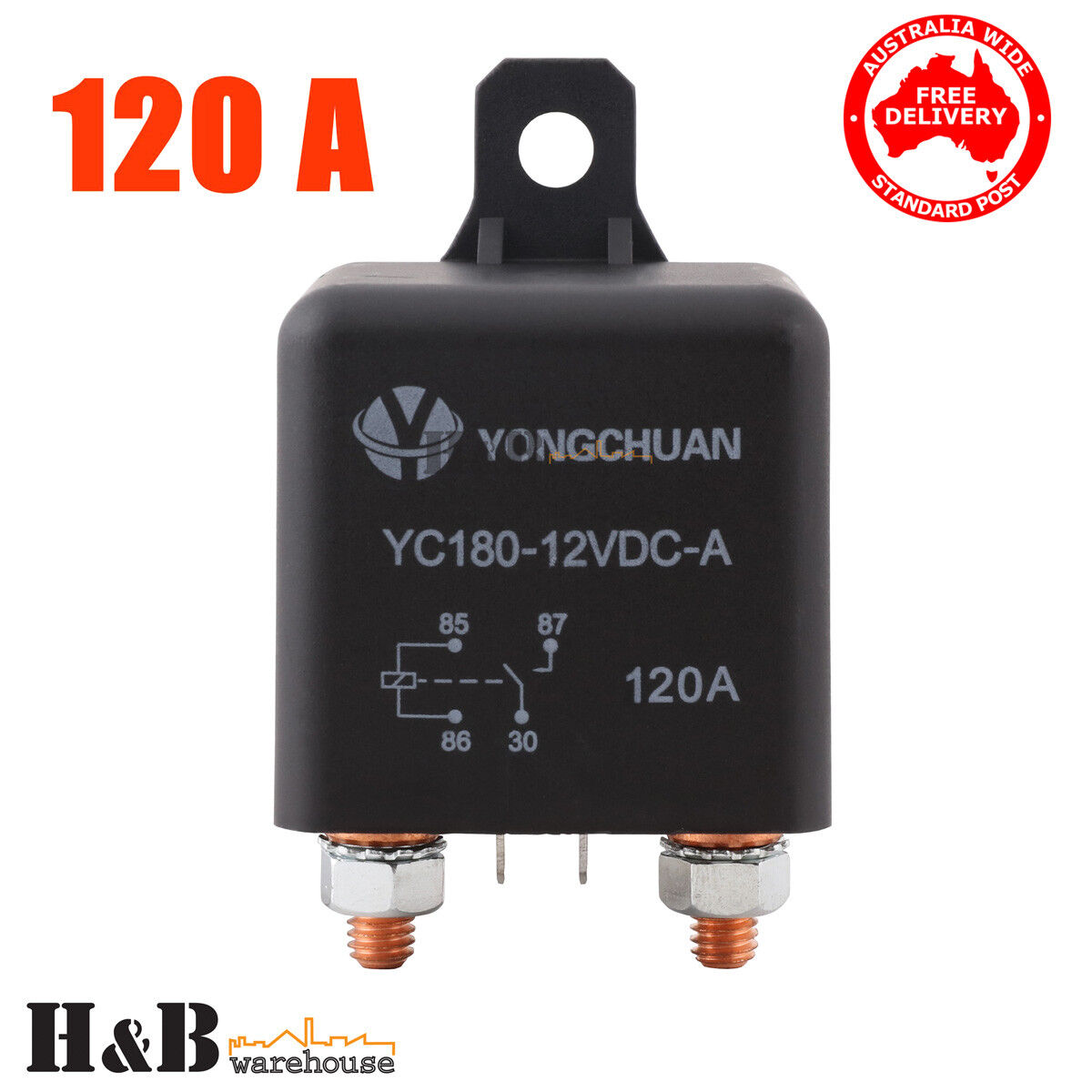 Genuine 12V 120A AMP Relay High Current Split Start on off Relay Auto ...